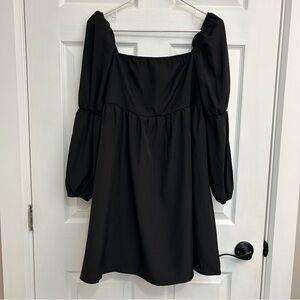 A-Line Dress with Puff Sleeve